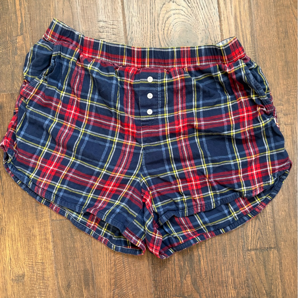 Aerie Plaid Boxer Sleeping Shorts